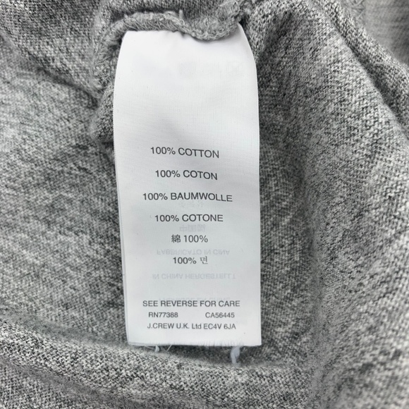 🎉J. Crew Heather Gray 3/4 Sleeve Graphic Shirt - Picture 4 of 7
